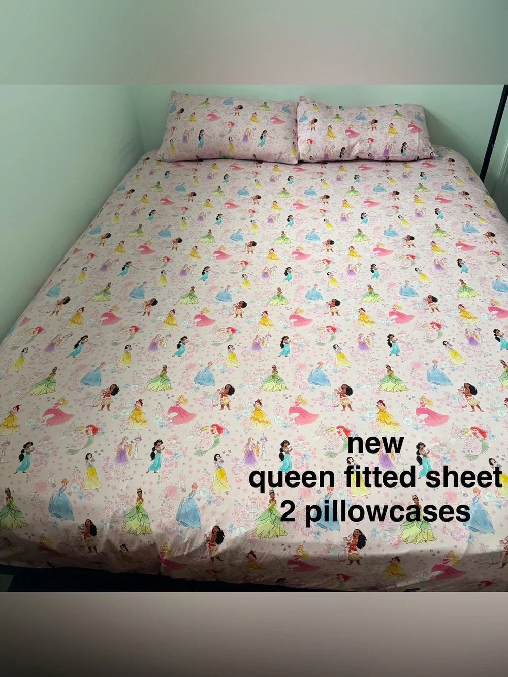 LS princess garden Bamboo Custom Queen fitted Sheets with 2 standard pillowcases